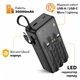 Зовнішній акумулятор повербанк power bank УМБ Hoco J146B 30000mAh | 2USB/Type-C, 2A | зі вбудованими кабелями USB-A / USB-C / Micro-USB / Lightning - зображення 1