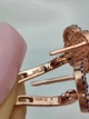 Серебряные серьги 925 пробы в стиле Van Cleef (Ван Клиф) клевер с синими камушками (ЛПЧ-4021) - изображение 8