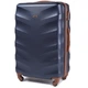 Дорожный пластиковый чемодан Wings 402 Exclusive большой (L) на 4 колесах 75х50х30 см синий - изображение 1