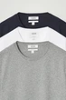 Футболки набір COS 3-pack regular cotton t-shirts 0984692003 XS Різнобарвний - изображение 2