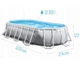 Бассейн каркасный Intex 26796-0 овальный из ПВХ 503x274x122 см с каркасом и чашей Серый (125-9-26796-0) - изображение 3