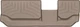 Килимок Weathertech Beige для Volkswagen Tiguan Allspace (mkI); Seat Tarraco (mkI)(3 row) 2016→ (WT 459894) - зображення 1