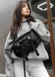 Женская сумка бананка Sambag Dynamicdart черная 38 × 21 × 7 см (80411065) - изображение 4