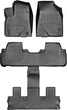 Килимки Weathertech Black для Toyota Highlander (mkIII) 2013-2019 (не гібрид)(2 ряд - 2 місця)(1-2-3 ряд) (WT 446321-446324) - изображение 1