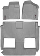 Килимки Weathertech Grey для Chrysler Town & Country (mkV); Dodge Grand Caravan (mkV) 2012-2020 (з консоллю)(2 ряд - два Stow & Go сидіння)(1-2-3 ряд) (WT 464211-461414) - изображение 1