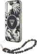 Etui Guess Palm Trees Triangle With Pearl Strap MagSafe do Apple iPhone 16 Black (GUHMP16SHPCTPLSK) - obraz 5