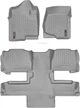 Килимки Weathertech Grey для GMC Yukon (mkIII) 2011-2014 (не гібрид)(2 ряд - 2 місця)(1-2-3 ряд) (WT 460661-462353) - изображение 1
