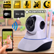 Беспроводная камера видеонаблюдения WiFi Smart Life 1280x720 поворотная, ночная съемка, датчик движения Белый+Карта памяти 32Гб - изображение 1