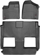 Килимки Weathertech Black для Chrysler Town & Country (mkV); Dodge Grand Caravan (mkV) 2012-2020 (з консоллю)(2 ряд - два Stow & Go сидіння)(1-2-3 ряд) (WT 444211-441414) - изображение 1