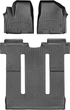 Килимки Weathertech Black для Kia Carnival (mkIII) 2014-2021 (2 ряд - Slide-N-Stow)(без розважальної системою ззаду)(1-2-3 ряд) (WT 447091-447094) - изображение 1