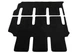 Двошарові килимки Sotra Premium Black для Volkswagen Multivan (T5-T6)(одні розсувні двері)(2-3 ряд) 2003-2024 (ST 90670-CH-Black) - изображение 1