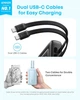 Портативний зарядний пристрій Anker - 20000 mAh 45W Built-In Dual USB-C Cables Black (7235835) - изображение 2