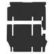 Двошарові килимки Sotra Classic 7mm Black для Mercedes-Benz V-Class (W447)(1 зсувні двері)(2 ряд - 2+1)(3 ряд - 2+1)(без підсвічуванням ніг)(2-3 ряд) 2014→ (ST 90807-CL-Black) - изображение 1