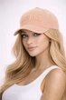 Женская кепка с вышивкой One-size 54-57 см Персиковый - изображение 1