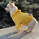 Худи для собак и кошек DIEGO Hoodie желтое, велюровая кофта с капюшоном на липучке и декоративным карманом, унисекс, размер XS (обхват шеи 19–23 см / грудь 32–40 см / длина спины 22–24 см), арт. 4820251911353 - изображение 4