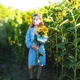 Вишита сукня для дівчаток Козачок Сара 134 блакитна з квітковим орнаментом - изображение 6