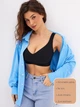 Бюстгальтер 5XL (100F, 105C, 105D, 105E) Free Bra Эластичный бесшовный анатомический лиф широкие бретели без косточек Черный 582734185 - изображение 8