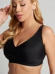 Бюстгальтер 5XL (100F, 105C, 105D, 105E) Free Bra Эластичный бесшовный анатомический лиф широкие бретели без косточек Черный 582734185 - изображение 10
