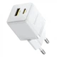 Сетевое зарядное устройство Baseus Palm Fast Charger Type-C+USB 20W With Cable Type-C to Type-C White (P10111608213-01) - изображение 4