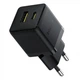 Мережевий зарядний пристрій Baseus Palm Fast Charger Type-C+USB 20W With Cable Type-C to Type-C Black (P10111608113-01) - зображення 3