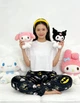 Пижамные плюшевые штаны с принтом Hello Kitty & Batman Черные | Домашние флисовые штаны для сна и отдыха M-L - изображение 4