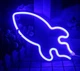 Настенный неоновый светильник ночник Ракета синяя Angel - изображение 6