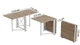 Стол-книжка трансформер Орион 2 Ferrum-decor 750x1520x730 Белый металл ДСП Дуб Сан-Марино 16 мм (ORI209) - изображение 2