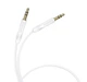 Аудио кабель Borofone BL16 Clear sound AUX 3.5мм male – AUX 3.5мм male White (34366_3340079) - изображение 1