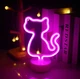 Ночник неоновый лампа светильник SWF Кошка розовая new - изображение 7