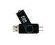 Флеш-накопичувач XON FlashDrive DuoConnect 128GB USB 2.0 + USB Type-C Black (FX2DR128PB 7539) - зображення 1