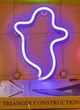 Настенный неоновый светильник-ночник Angel Привидение Casper cиние - изображение 2
