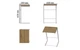 Столик приставной Терри Ferrum-decor 650x440x330 Белый металл ДСП Дуб Артизан 16 мм (TERR013) - изображение 4