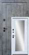 Двери входные в квартиру Мироу двухцветная с зеркалом Ваш ВиД мрамор темный/белая 960,860х2050х95 Левое/Правое - изображение 2