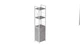 Этажерка 3/34 Ferrum-decor Серии Конект с тумбой 144x34x28 Белый ДСП Бетон (FD1013) - изображение 1