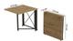 Стол-книжка трансформер Орион 1 Ferrum-decor 750x810x730 Черный металл ДСП Дуб Артизан 16 мм (ORI106) - изображение 2