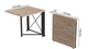 Стол-книжка трансформер Орион 1 Ferrum-decor 750x810x730 Черный металл ДСП Дуб Сан-Марино 16 мм (ORI102) - изображение 2