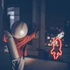 Настенный неоновый светильник ночник Ракета красная Angel - изображение 6