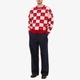 Свитер No Brand Face Maglia jacquard wool sweater Red/White S - изображение 3