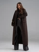 Пальто ISSA PLUS 15493 3XL темно-коричневое (issa2007682777815) - изображение 1