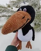 Игрушка ворон черная птица вязаная крючком модница или кавалер подарок сувенир ручная робота hand made - изображение 2