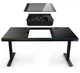 Комп'ютерний стіл ALmordor E140G Black, Gaming Desk, EATX / ATX / Micro ATX, CPU - 135 мм / VGA - 370 мм, 2xUSB 3.0, 1xType-C, 2in1 audio, RGB-підсвічування, PD Fast Charge, беспроводная зарядка (Qi), алюминий, закаленное стекло, сталь - изображение 1