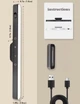 LED лампа на магніті з пультом Таймер Регулювання яскравості та температури USB Type-C Чорна 30 см - зображення 4