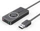 Звукова карта USB AUX jack, 3*TRS (Mic + Ear) 0.15m Volume Control чорна - зображення 1