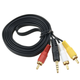 Кабель Jack 3.5 мм до 3xRCA 3 м позолочений для мультимедіа - зображення 1