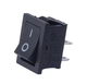 Кнопка двухпозиционная KCD1-101 2 контакта 6A 250V 20х15 мм Черная - изображение 1