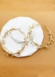 Серьги кольца женские большие с растительным плетением Fashion Jewelry Золотистые 19466 - изображение 6