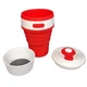 Чашка силиконовая SILICON MAGIC CUP с герметичной крышкой и поилкой Красная 7194 - изображение 4