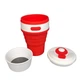 Чашка силиконовая SILICON MAGIC CUP с герметичной крышкой и поилкой Красная 7194 - изображение 7