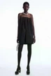 Сукня бандо COS pleated bandeau mini dress 1214073001 XS Чорний - изображение 3