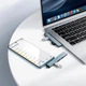 USB хаб Borofone FH1A 4-in-1 converter (Type-C to USB 3.0 + 3xUSB 2.0). Grey - зображення 8